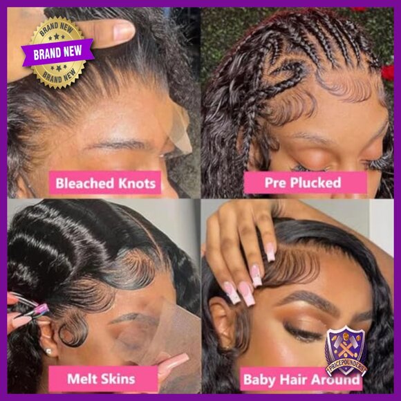 13x6 HD Lace Front Wig Human Hair Deep Wave 200 Density Glueless Pre Plucked main image 5
